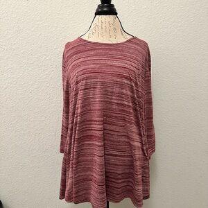 Women's Red Striped Top